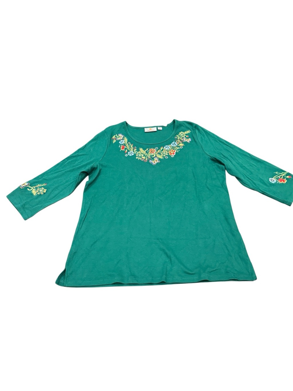 Quacker factory embroidered shirt NWT size large